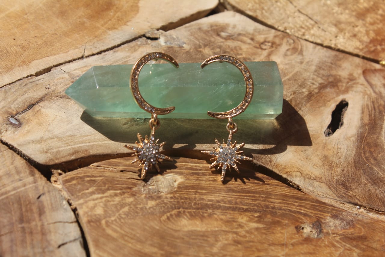 CRESCENT & NORTH STAR EARRINGS