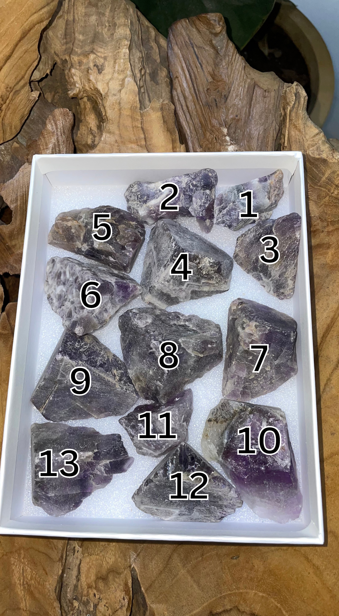 PURPLE & WHITE LARGE AMETHYST