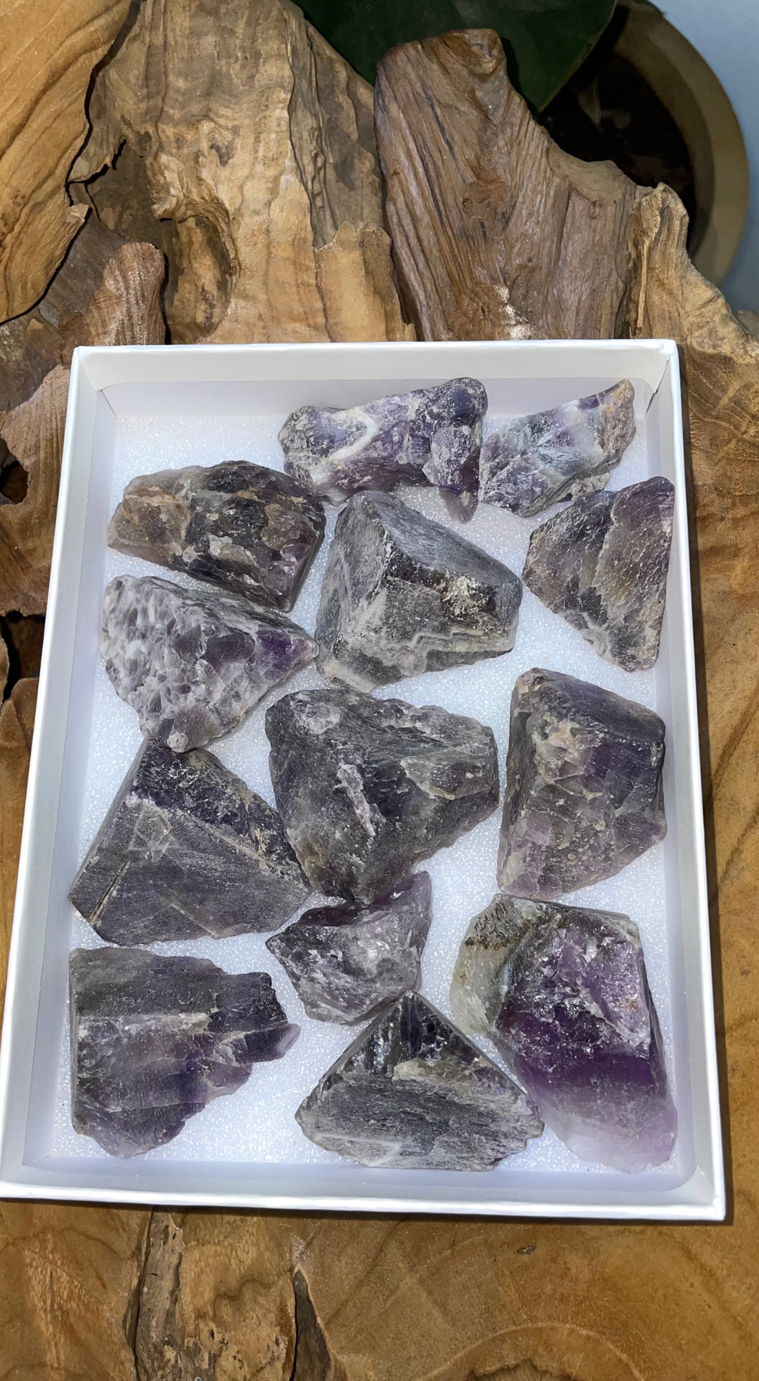 PURPLE & WHITE LARGE AMETHYST