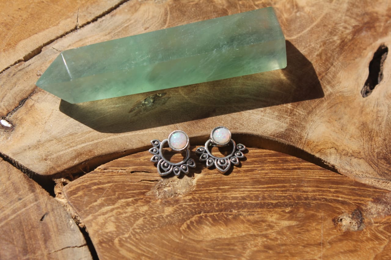 MARBLE DANGLE EARRINGS