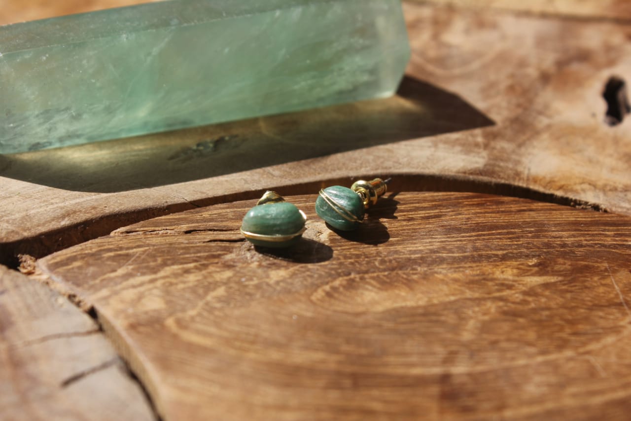 GREEN GEMSTONE EARRINGS