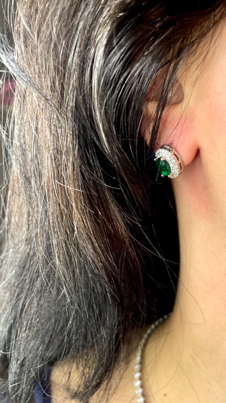 GREEN DIAMOND EARRINGS