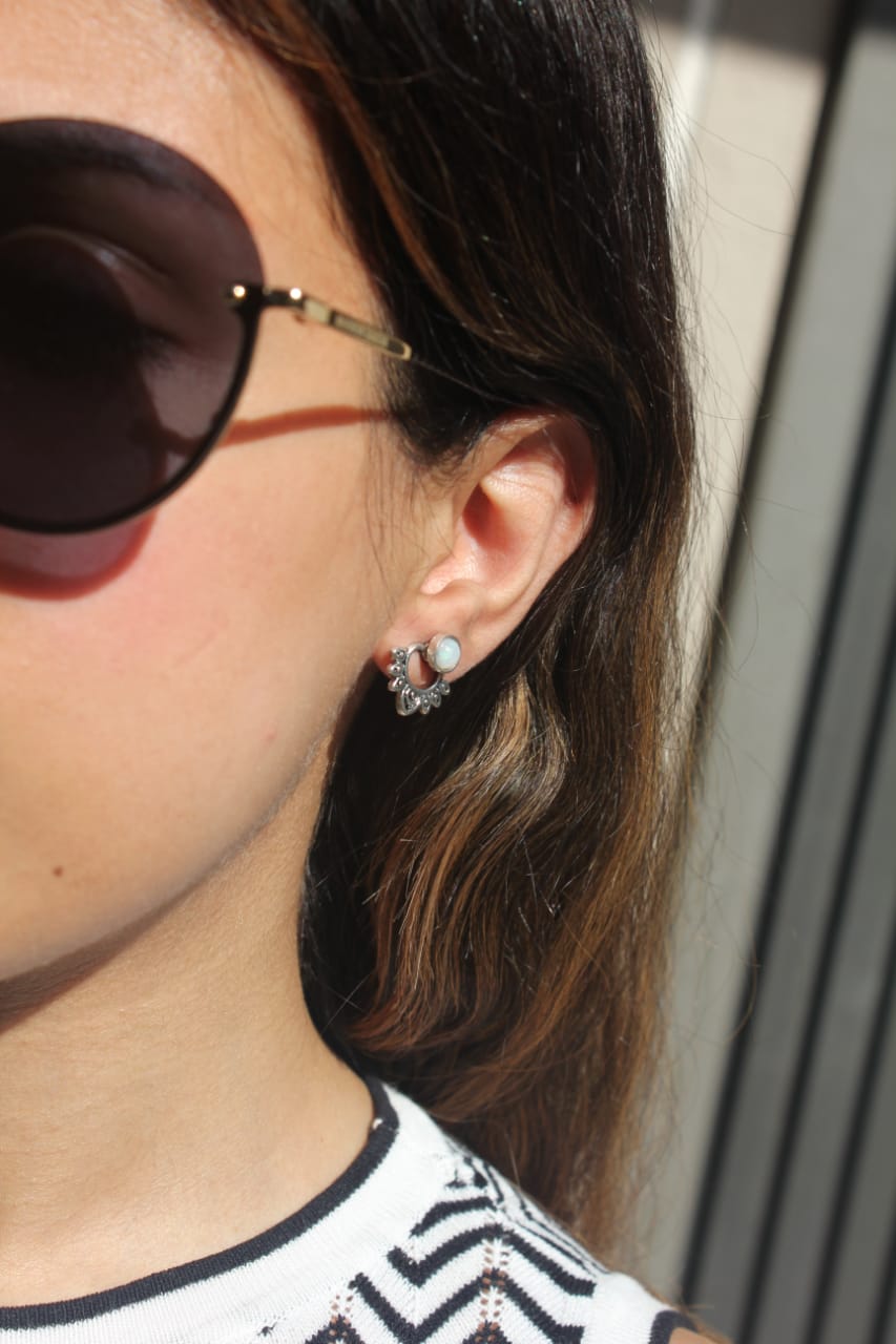 MARBLE DANGLE EARRINGS