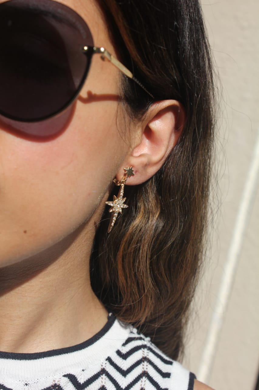 MOON AND STAR EARRING