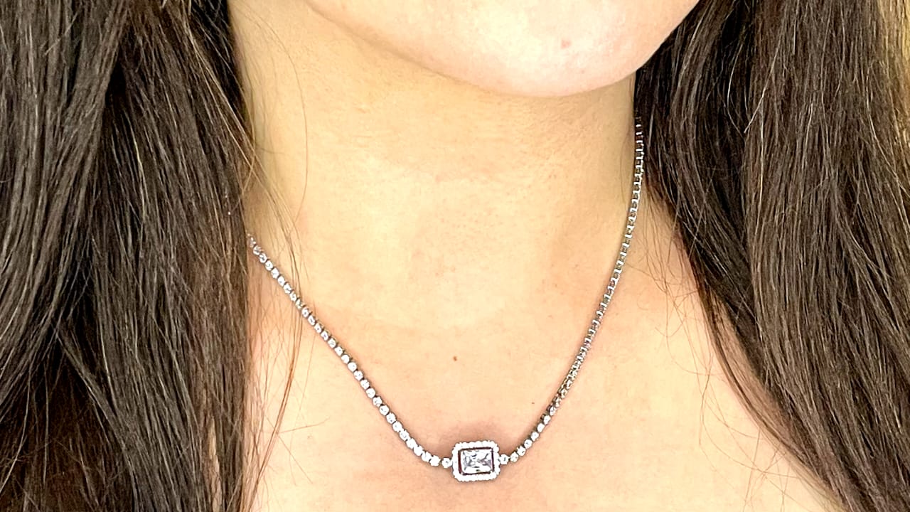 SILVER SAPPHIRE NECKLACE