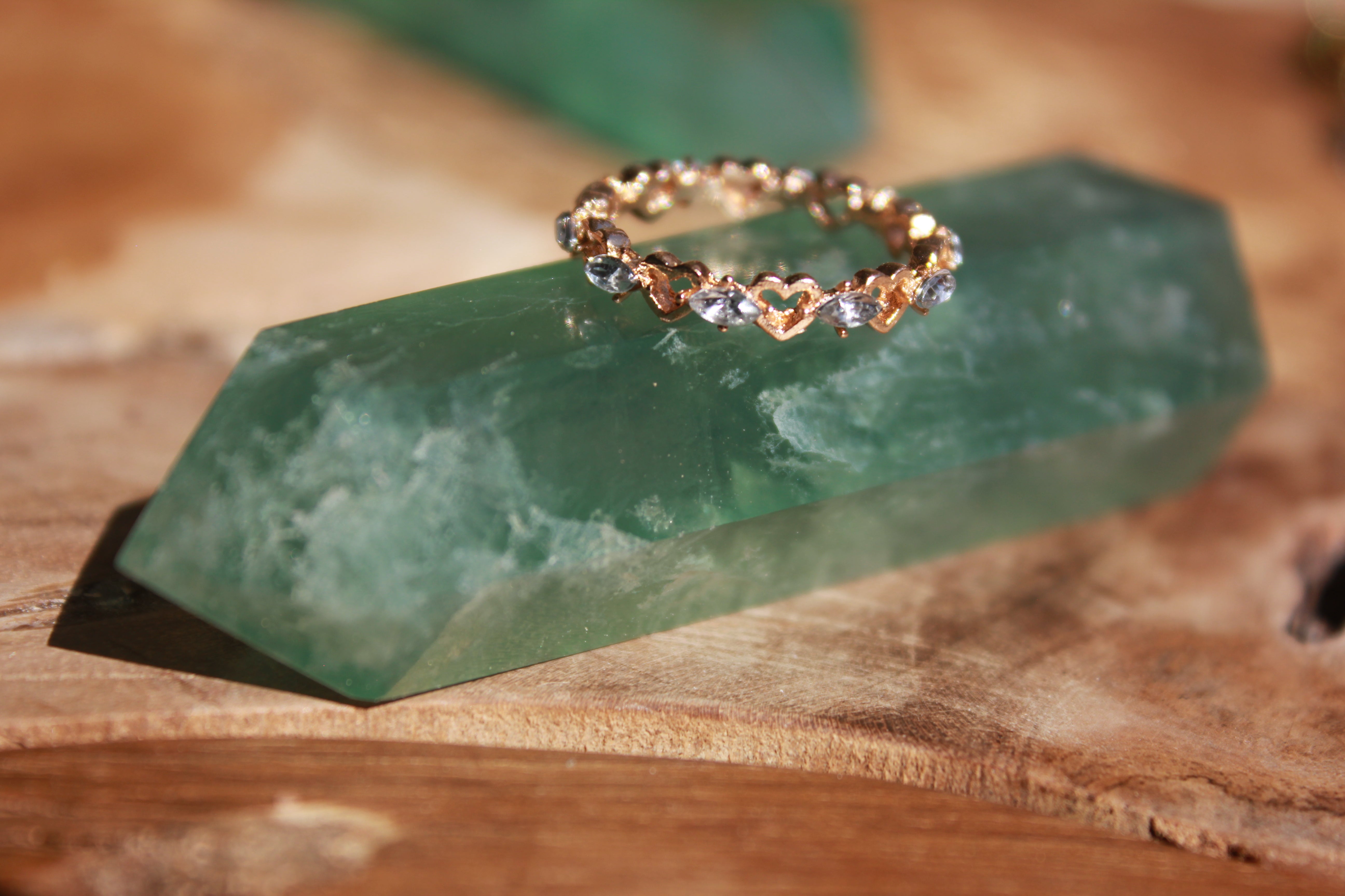 HEART AQUAMARINE RING