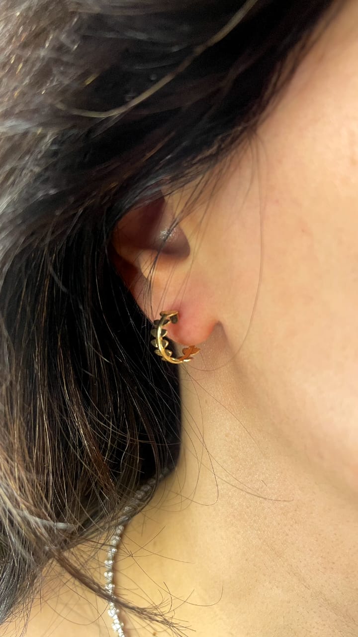 GOLD GRADUATED HOOP EARRING