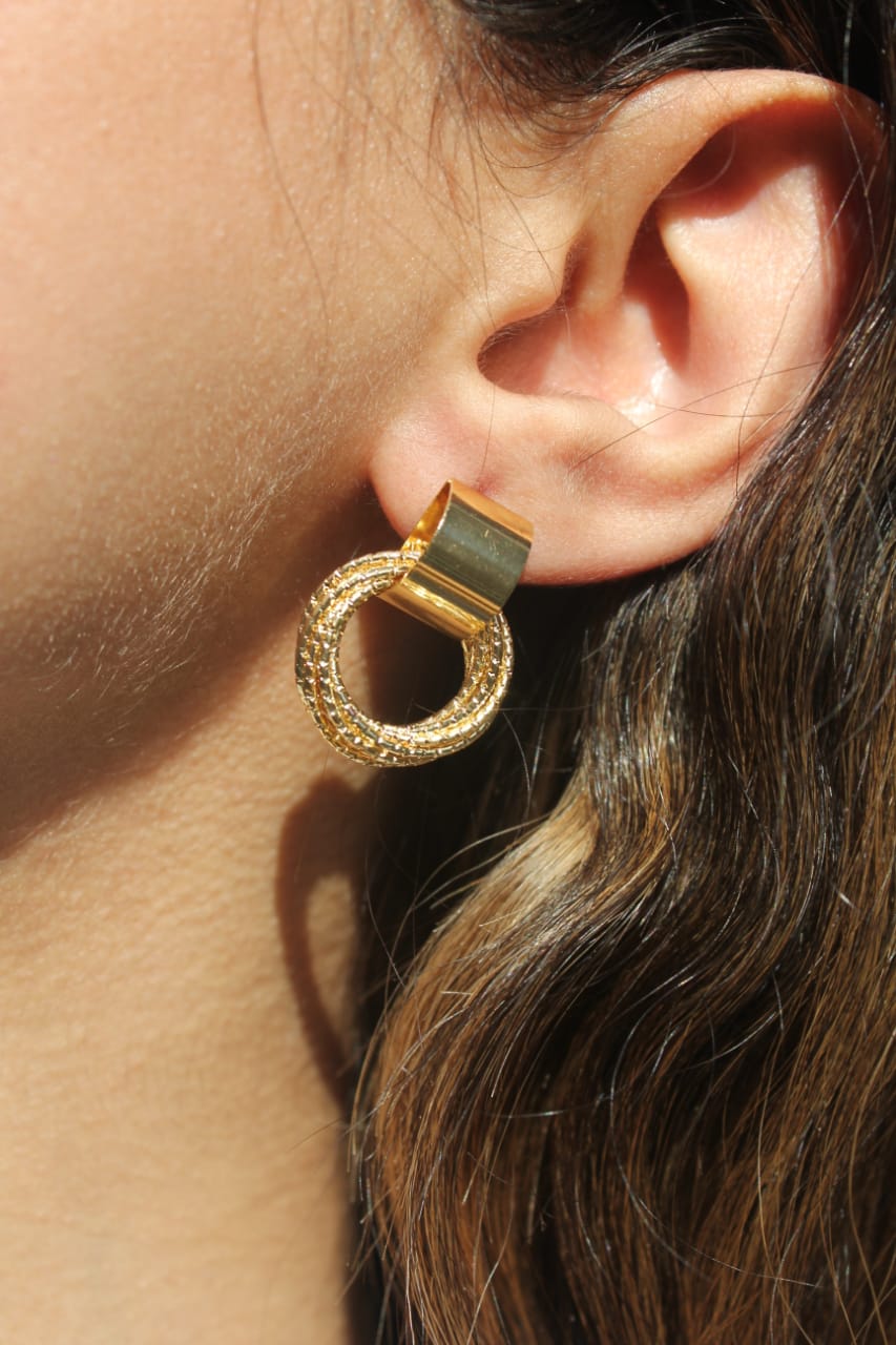 GOLD MULTI CIRCLE EARRINGS