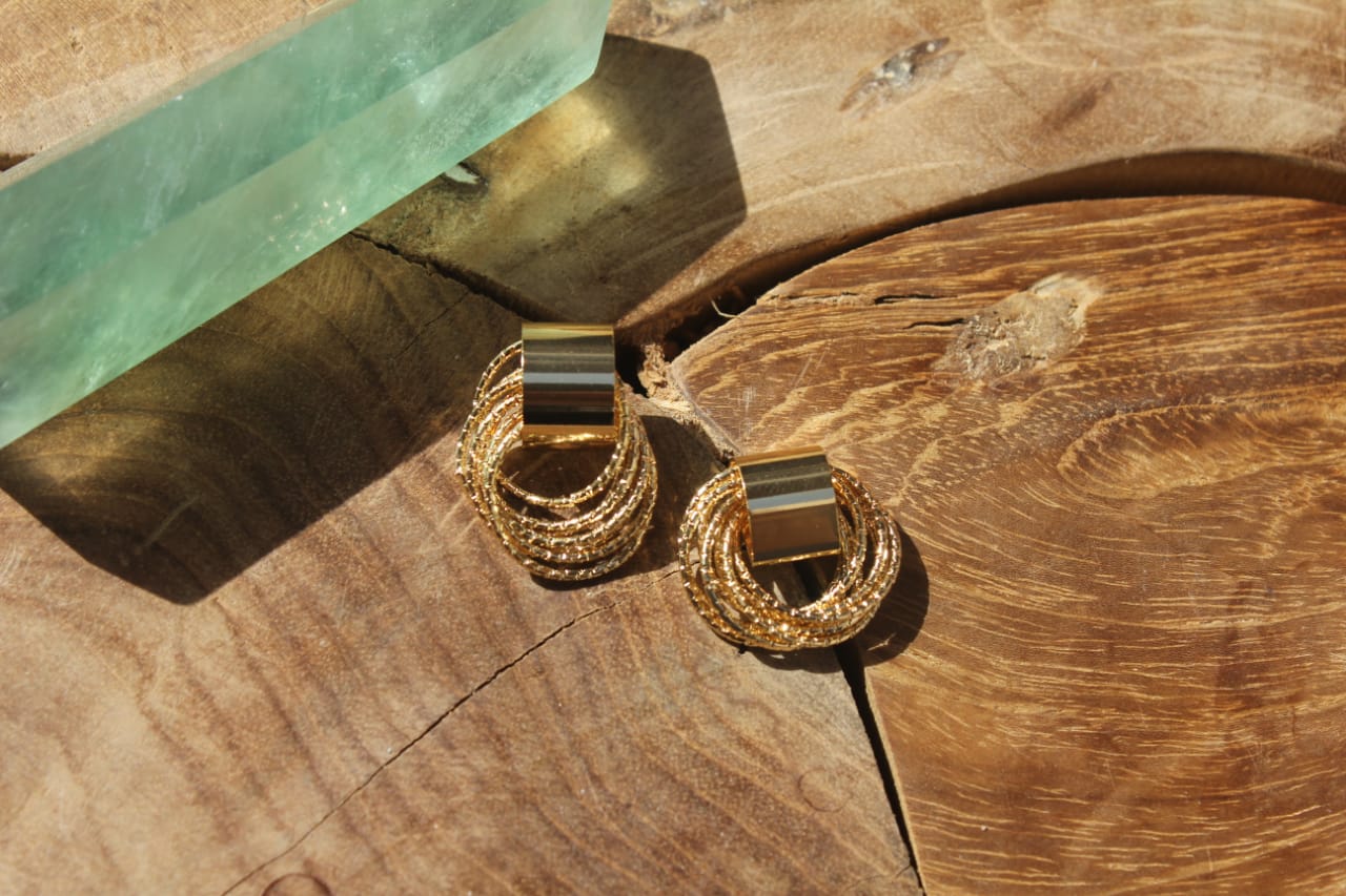 GOLD MULTI CIRCLE EARRINGS